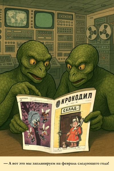 Рептилоиды читают &laquo;Крокодил&raquo;