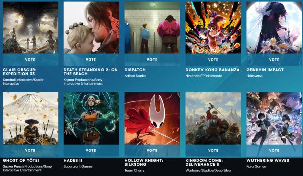 Идёт второй этап пользовательского голосования за лучшую игру в рамках The Game Awards 2025 &mdash; Genshin Impact и Dispatch прошли